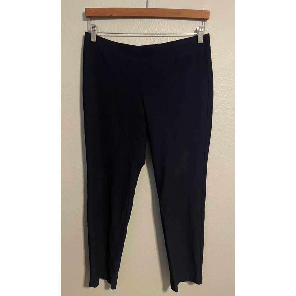Eileen Fisher Ankle Pants Womens Size 32 Navy Blue Stretch High Rise Neutral